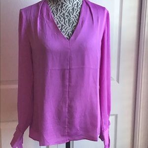 Banana Republic V-neck Tied Wrist Blouse